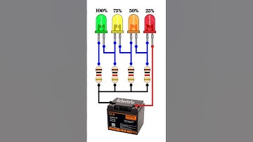 12V Battery Level Indicator Using LEDs and Resistors #electronic #diyelectronics #diy #delectric
