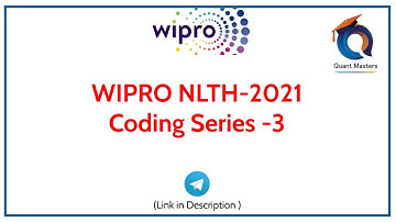 WIPRO NLTH 2021 | Technical Training Series 3( coding )  #wipronlth2021 #nlth