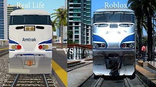 Amtrak Pacific Surfliner Roblox vs Real Life  Part 2