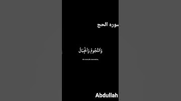سوره الحج بصوت الشيخ ياسر الدوسري