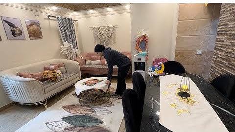 اخيرا فرشت الريسبشن 💃علقنا زينه رمضان💃 وقلبنا بيتنا خيمه رمضانيه🌙🌙