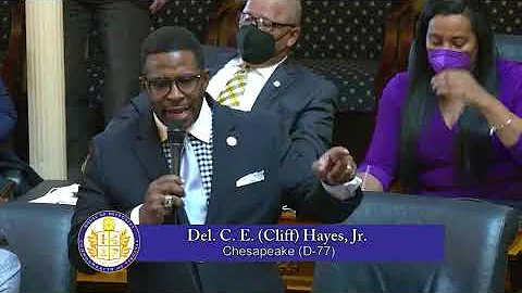 Senator Yvonne Miller Honored for Black History in House February 17, 2022   by Delegate Cliff Hayes