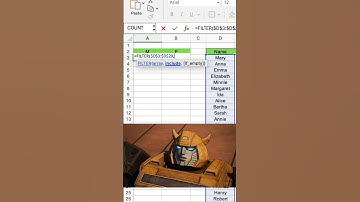 Filtering names based on Gender #excelshorts #exceltip #exceltutorial