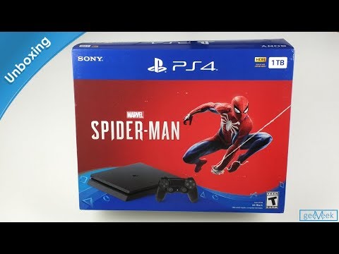 Sony PS4 Slim 1TB SPIDER-MAN Bundle Unboxing