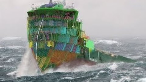 Top 10 Crashing & Sinking Large Ships During Monster Waves In Storm & Scary Hurricane