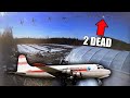 Douglas dc4 plane crashes into river near fairbanks ak 2 dead