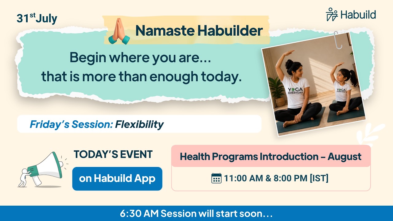 31st July | Flexibility | Friday - M