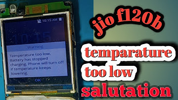 Jio f120b Temparature Too Low