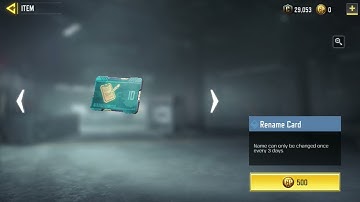 STILL GOT RENAME CARDS II CALL OF DUTY MOBILE II CODM