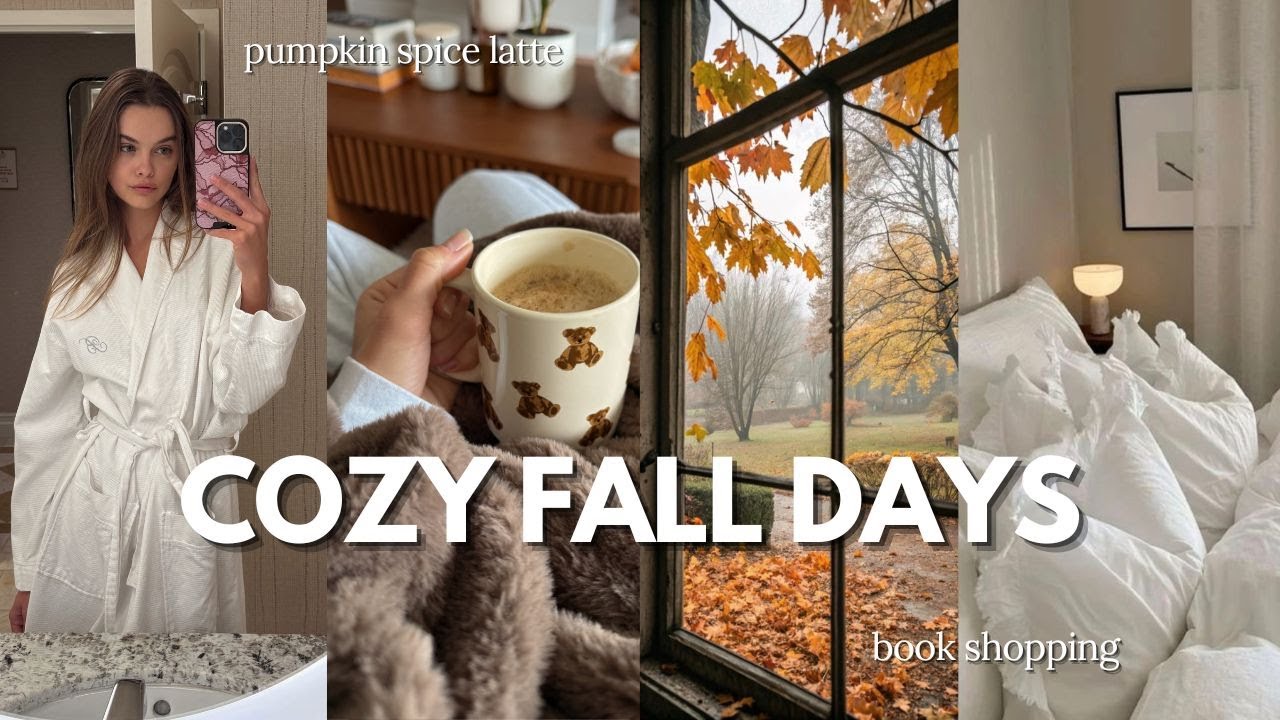 cozy FALL days in my life🕯️🍂 romanticizing fall, book shopping, home decor & cozy nights at home