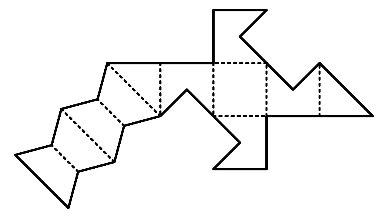 展開図から箱を組み立てる
