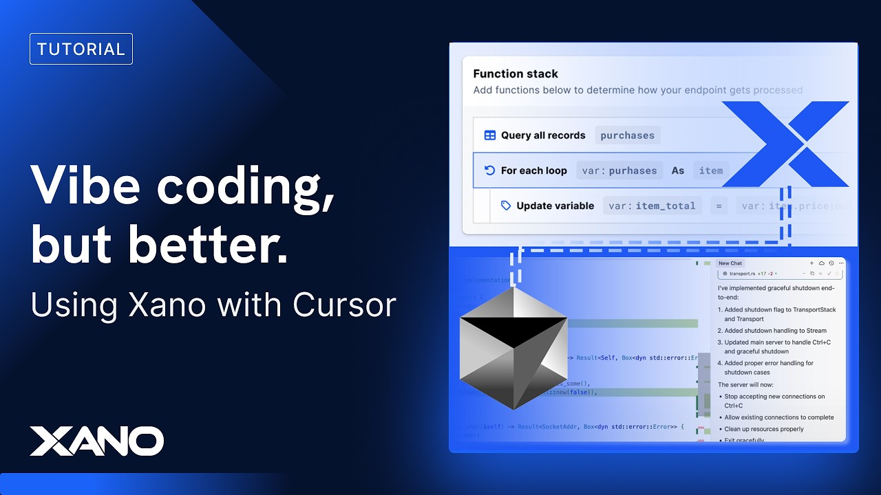 Better Vibe Coding with Xano and Cursor - YouTube