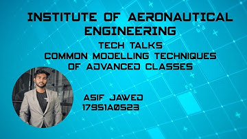 Tech talks|Common modeling techniques of Advanced classes|(OOAD)