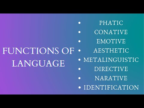 Functions of language | What is language and its functions