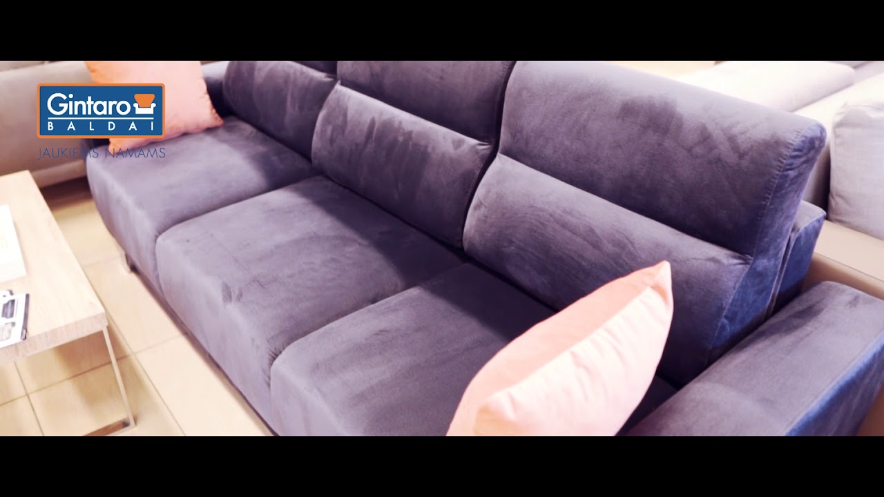 Gintaro baldai išskirtinio dizaino sofa-lova - YouTube