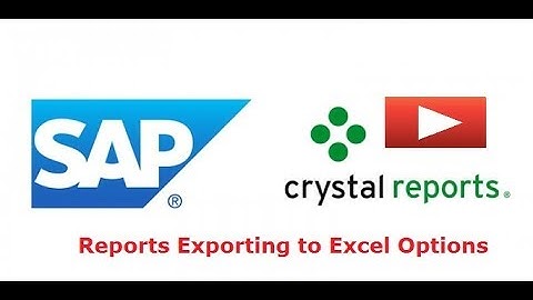 SAP BO Crystal Reports Exporting to Excel Options