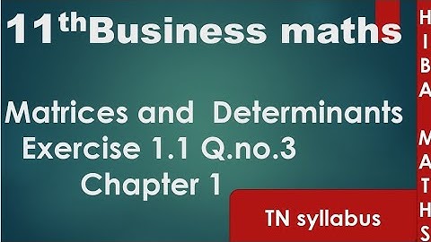11th Business maths chapter 1 exercise 1.1 question 3 tn syllabus hiba maths