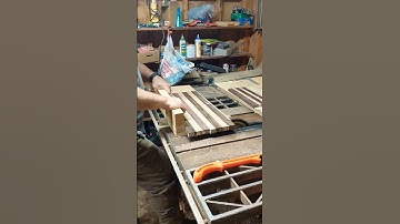 using the cross cut sled cutting my new project down to size! New Video in the making!