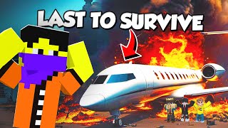 Last to Survive Plane Crash in Minecraft Wins !!!