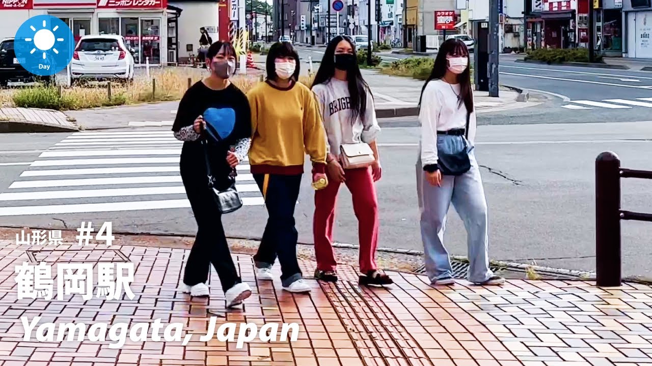 ⁴ᴷ Yamagata: Tsuruoka Station（鶴岡駅）/ Uetsu Main Line : Japan Walking Tour (October, 2022)