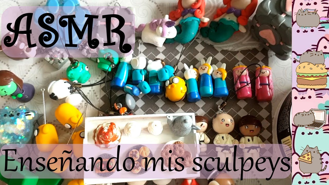 ASMR (Español): enseñando mis figuritas de sculpey