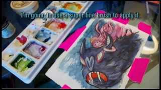Sketch a Day #48 Watercolor Masking and Salt Tutorial