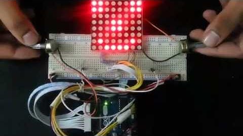 Ping-pong game using arduino and LED matrix 8x8 (Dr.Taha)