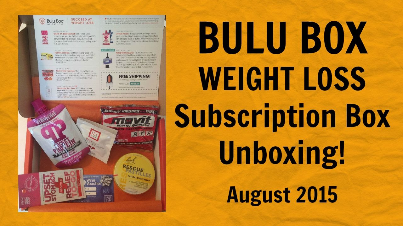 BULU BOX Weight Loss Subscription Box UNBOXING and COUPON! August 2015