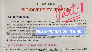 CH-2 BIO DIVERSITY(II) #PART1 FULL EXPLANATION IN HINDI #CLASS12 #EVS #PSEB #biology #neet