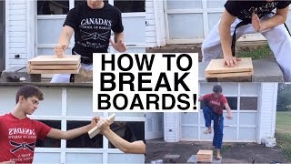 How to break boards easily