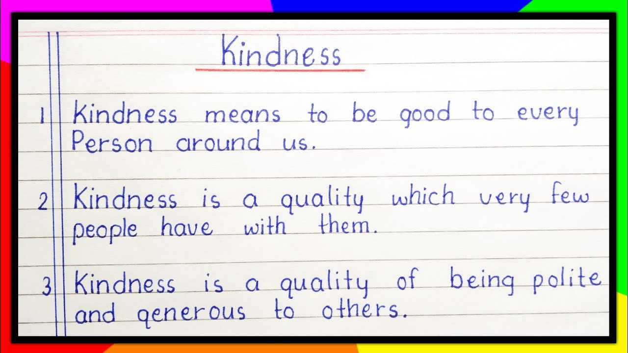 short essay on kindness in english