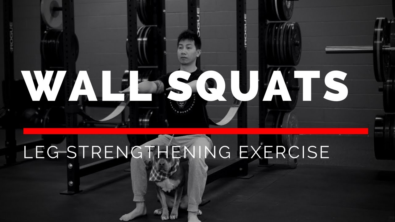 Wall Squats (SIMPLE Leg Home Workout!) - YouTube