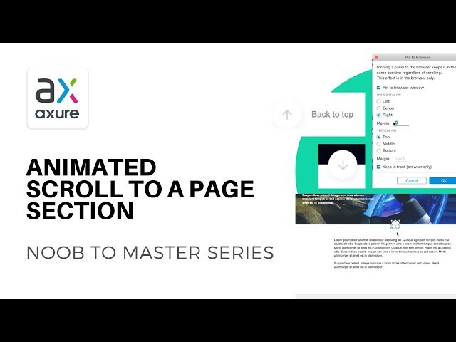 Scroll to Section of a Page | Axure RP: Noob to Master Ep13