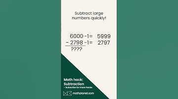 Subtraction Trick: How to subtract large numbers quickly #mathtricks #shorts