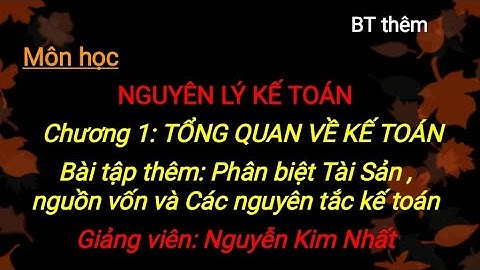 Công thức nguyên lý kế toán chương 1 năm 2024