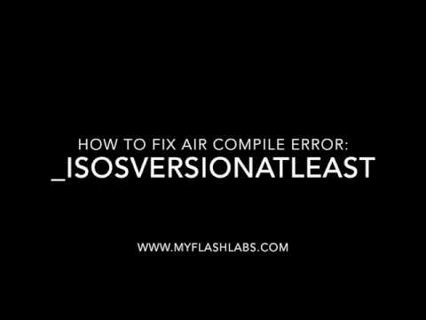 fix isOSVersionAtLeast when compiling AIR Native Extensions