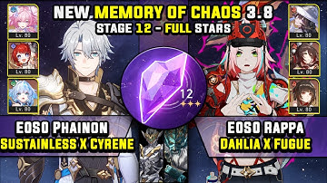 E0 Phainon No Sustain & E0 Rappa Team W/ Dahlia (3 Stars) Memory Of Chaos 12 Honkai Star Rail 3.8