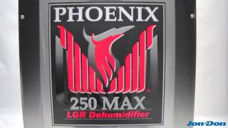 Demo/Review of Phoenix 250 MAX Dehumidifier - Jon-Don Video