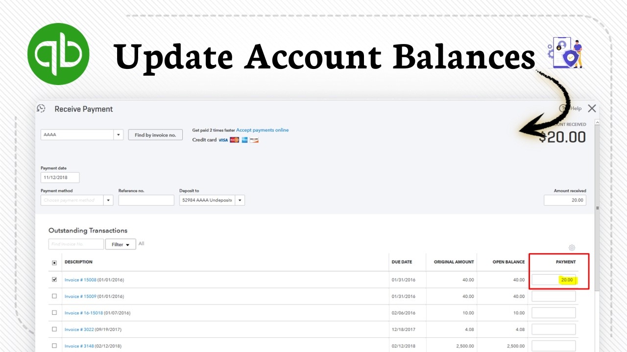 How to record invoice payments in QuickBooks Online - YouTube