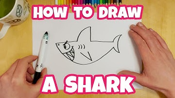 How to Draw a Cartoon Shark - Easy Drawing for Kids & Beginners | Otoons.net