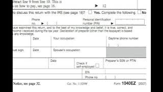How to Complete a 1040EZ Tax Form
