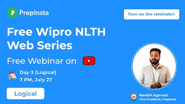 (Free) Wipro NLTH Web Series : Day 3 - Logical