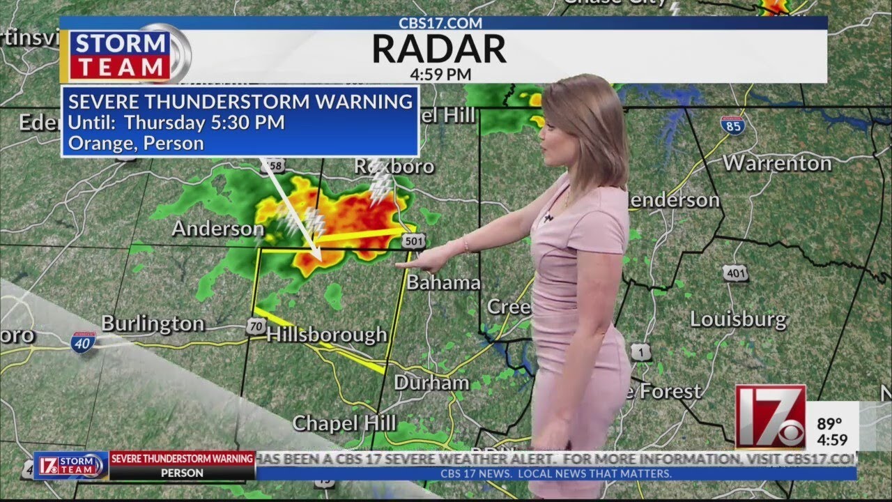 Severe thunderstorm warning issued for several central NC counties ...