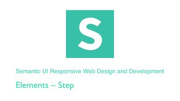 Semantic UI: Elements – Step