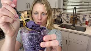 2 ingredient Blueberry Ice Cream