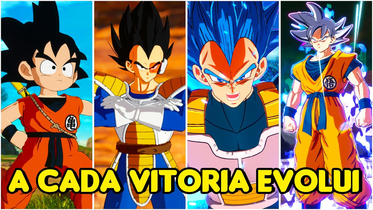 A CADA VITORIA O GOKU E O VEGETA EVOLUI no DRAGON BALL SPARKING ZERO