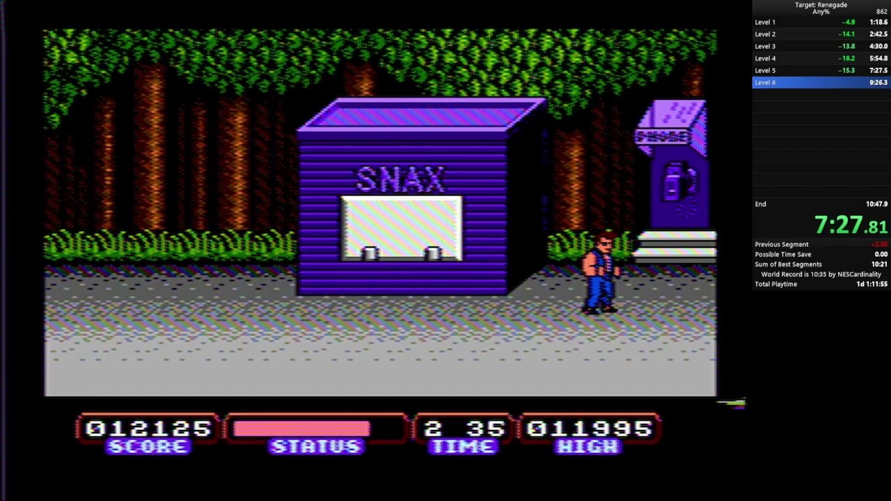 Target: Renegade (NES) Any% Speedrun in 10:32