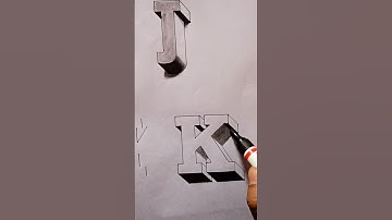 3D Drawing K #shorts #prakashkumarart #3dart #3ddrawing