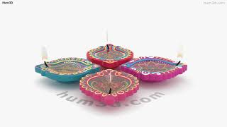 Diwali Diya Lamp 3D Model By 3Dmodels