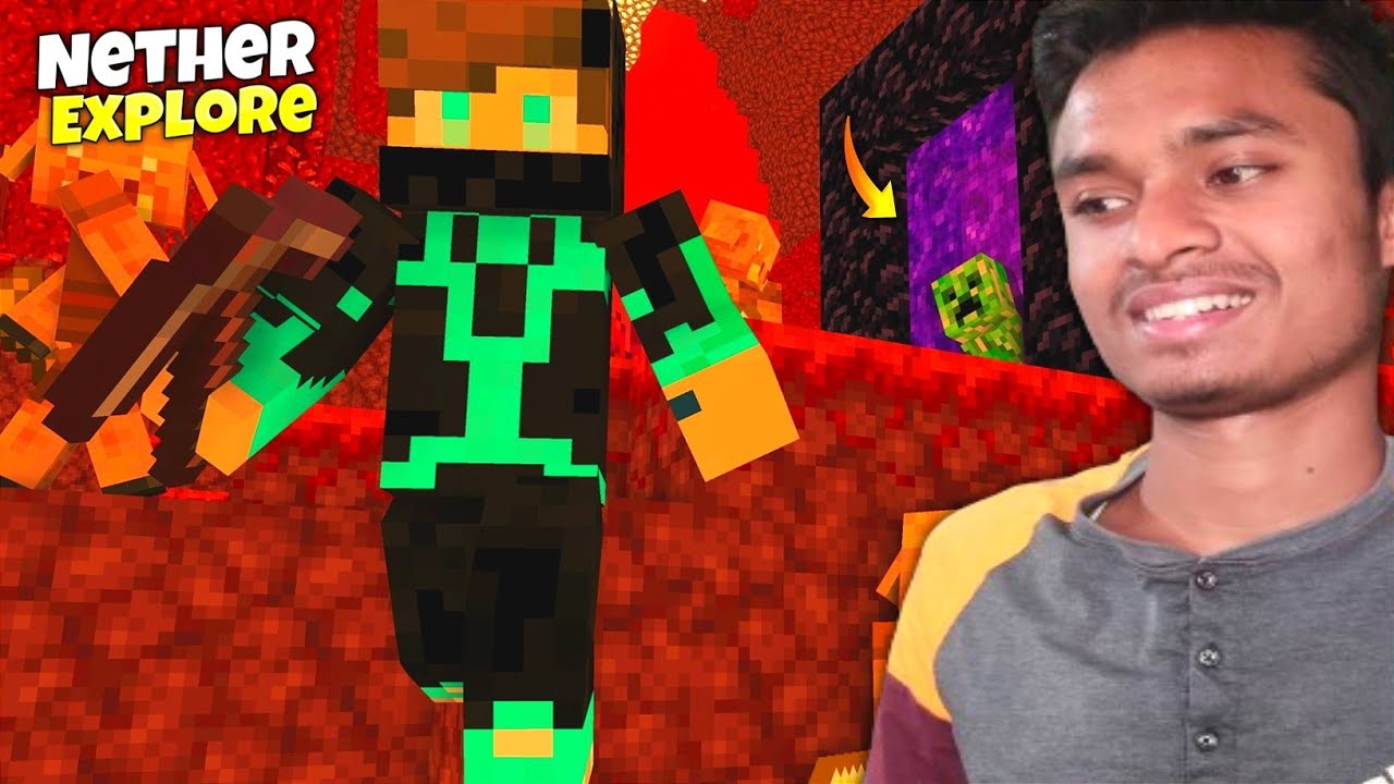 EXPLORE NETHER IN SURVIVAL SERIES 😍 | MINECRAFT NETHER EXPLORE POCKET ...